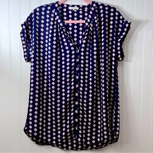 Pleione Medium Blouse Shirt Top Blue
